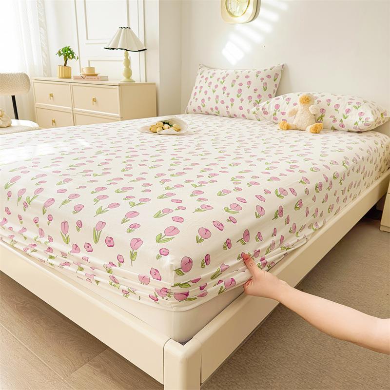 全棉双层纱床笠单件纯棉全包床罩防尘罩2024新款床垫保护罩床单套