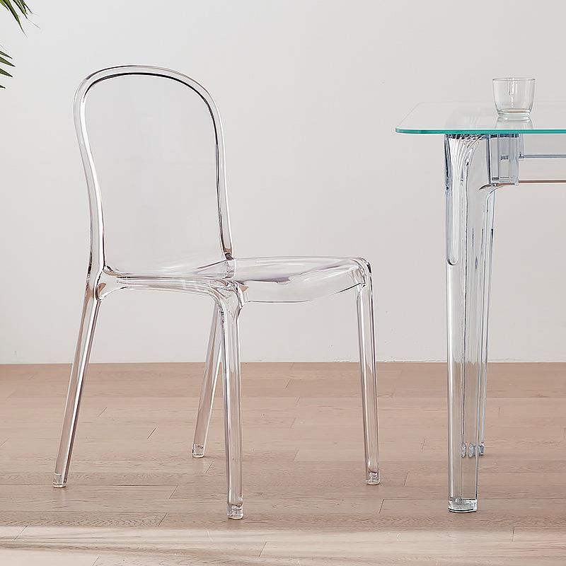 ly北欧透明椅子亚克力晶餐椅甜品店家用卧室化妆椅网红拍照椅华庚