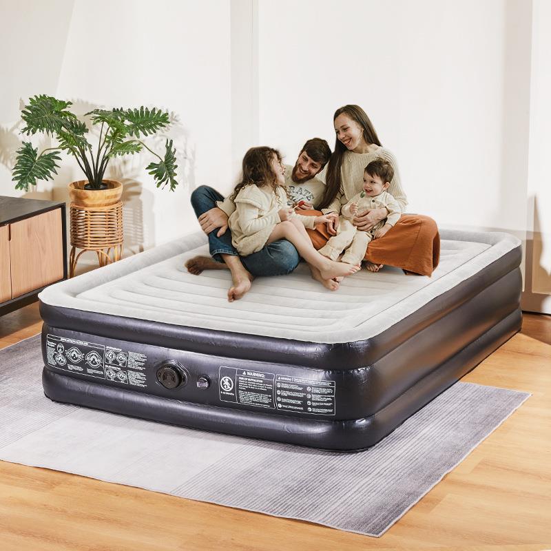 双人充气床植绒加高充气床垫加高充气床垫单人充气床垫内置气泵