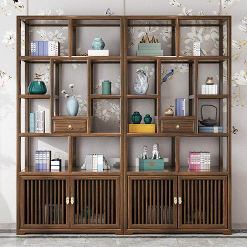 新中式实木博古架茶室多宝阁展示架茶柜子古董架办公室书架置物架