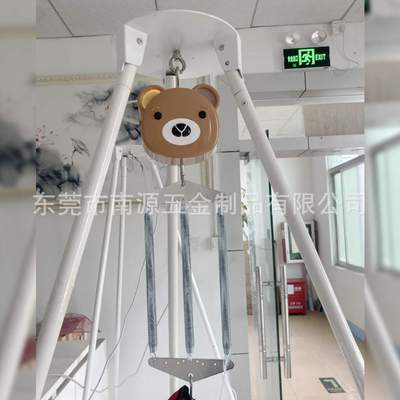 婴儿电动摇篮婴儿安抚摇床吊床支架弹簧吊床三角铁支架上下摇蓝支