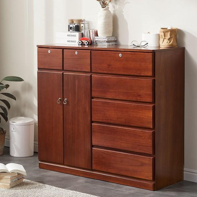 斗柜收纳柜子简约现代抽屉式卧室储物柜轻奢五斗橱五斗柜实木客厅
