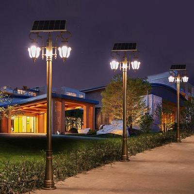 太阳能户外庭院灯防水复古怀旧公园花园景观灯别墅门庭灯家用路灯