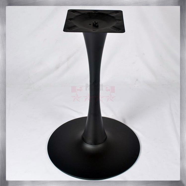 直销黑色喇叭桌脚旋压餐桌桌腿餐饮家具五金配件量大从优