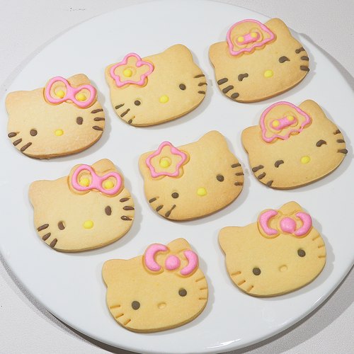 纯手工kt猫糖霜黄油曲奇kitty饼干礼盒宝宝满月酒摆台儿童生日礼