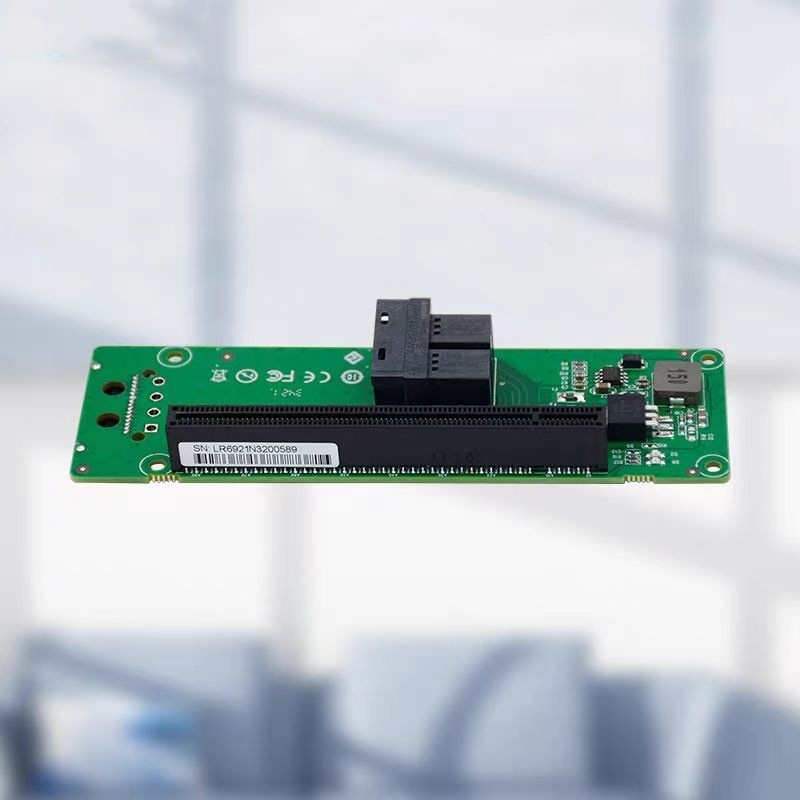 显卡扩展坞 2口8643转PCIeX16槽扩展板 可接阵列卡网卡