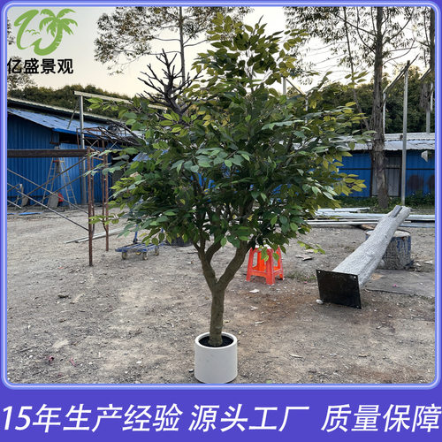 仿真小榕树盆景 跨境室内酒店商场人造榕树造景Artificial banyan