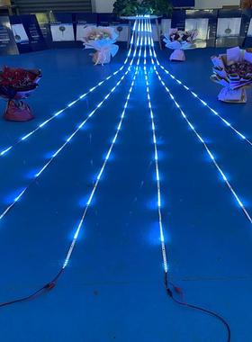 暖光暖灯带黄色流水追光全亮5米装灯条LEDV条闪长光彩灯12流星雨