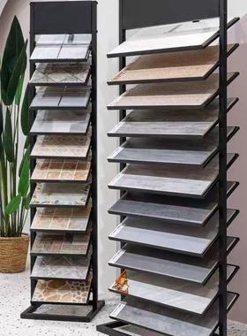 瓷地OAG砖展示架落式木架板样地品架铝扣板货架石材色板架橱柜门