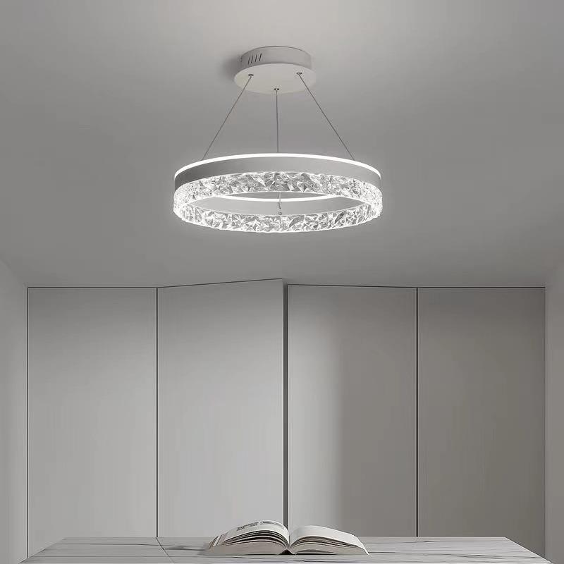 led吊灯极简轻具简约北欧书房圆环家用吊灯后现代卧室餐厅灯