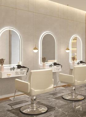 端高烫染镜养理台网红美发发店镜台发镜VEJ子发廊专用带灯工具柜