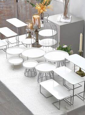 简约风陶瓷甜品蛋台UXR糕展示盘下托午茶心架冷餐茶歇摆台开点业