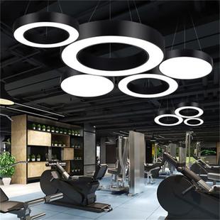 le异形灯BLX办公d健室吊线灯个性 创意六边形圆形方形型身房网咖造