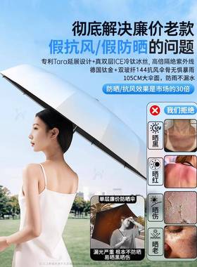 ?全动自渐男变XSD雨伞晴雨两用女遮阳伞厚加大加加固折叠抗风学生