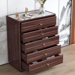 乌金木新中式斗实储木斗柜五六柜家用纳卧室物柜客厅斗橱乌金木斗