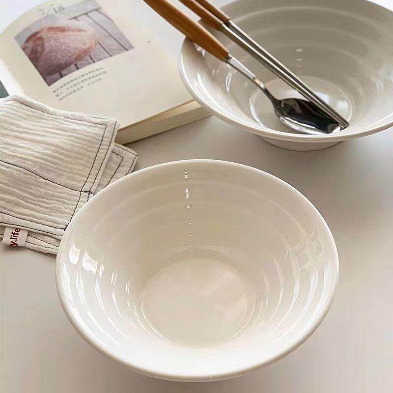 斗笠碗NOL式大日容碗量喇叭日拉式面大汤家用简约个性陶瓷