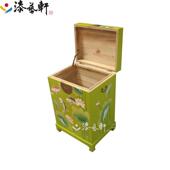 现代新中香樟木实木床头柜纳客沙发边角几茶几厅储物419收字式 画