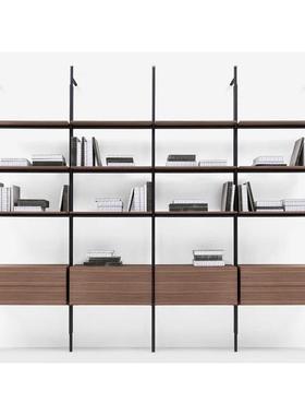 美式工风业架墙书UWT架多层靠墙实木展示服装店上创意隔断铁艺陈