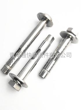 04不锈钢内膨胀螺膨NRC外六角带孔胀螺栓栓3316不锈钢长眼拉爆螺