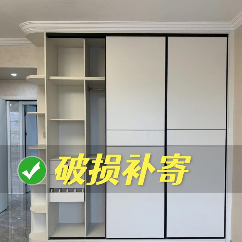 N定制衣柜门推拉门定做极窄移门欧式简约实木耐磨无异味衣橱门