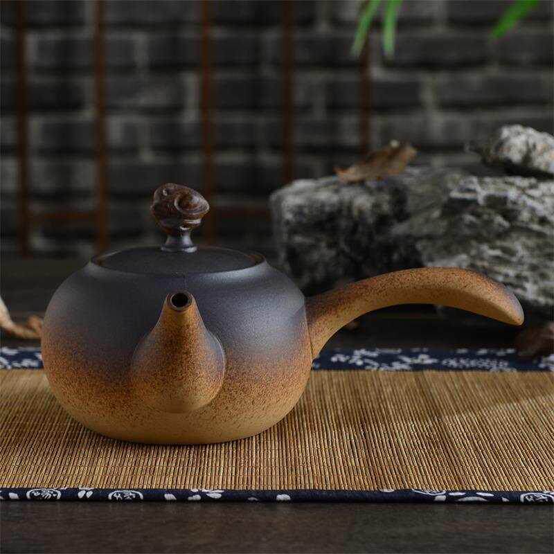窑煮壶紫砂陶壶电茶陶炉烧水壶侧把瓷F8756T58陶泡茶蒸茶变器