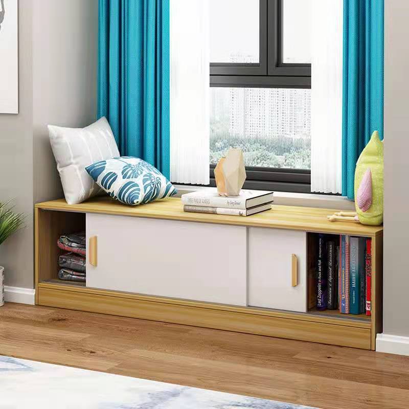 移门飘窗柜储物柜阳台柜地柜矮柜电视柜可坐推拉门储物柜