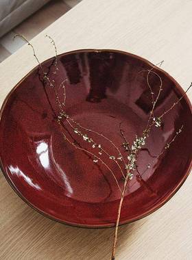 碗日式大创意餐沙具个性大家号用FHQ陶瓷碗釉下窑变餐具汤碗拉拌