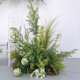 森系RSR背景装 饰花艺摄影道具仿真绿布植置绢花婚活礼背景动仪式