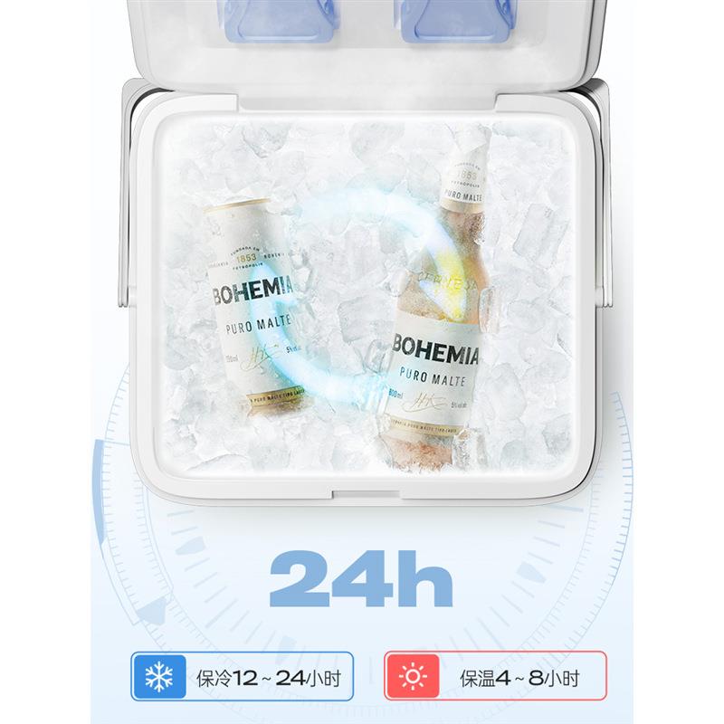 原始人保温箱冰块冷藏户外露营车载冰桶商用保冷箱摆摊便携小冰箱