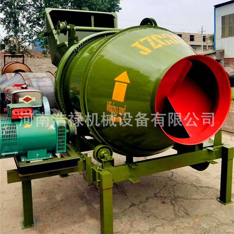jzc300移动式柴油机混凝土搅拌机 齿圈滚筒撅斗搅拌机器