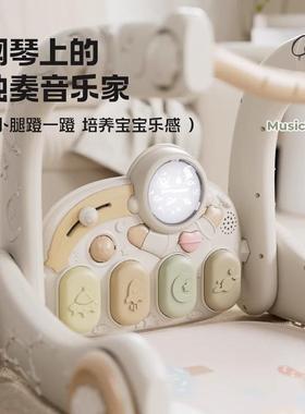 巧乐宝熊儿婴踏钢琴健身架学步车3个月6益LMN智早教新生幼儿宝玩