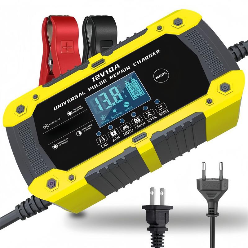 适配汽车电瓶充电器 12V10A充电器 摩托车充电器 14.6V10A铁锂充