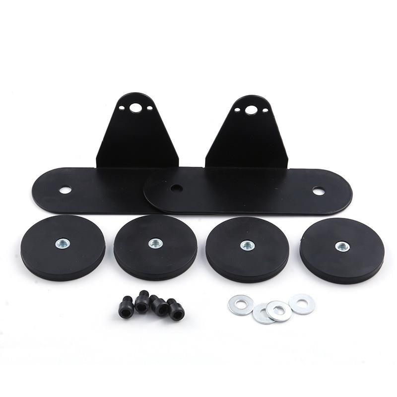 适配汽车改装LED长条灯射灯强磁铁固定底座车顶灯强磁支架磁铁架