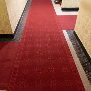 过道走廊地毯家用长条地毯可裁剪酒店宾馆商用楼道防滑红地毯客厅