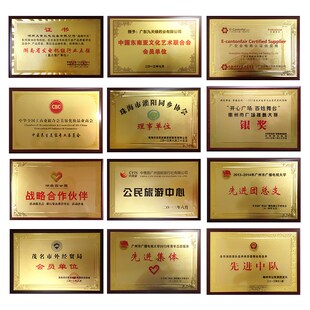 公司商会协会荣誉牌匾战略合作伙伴牌子订做经销商加盟授权牌定制