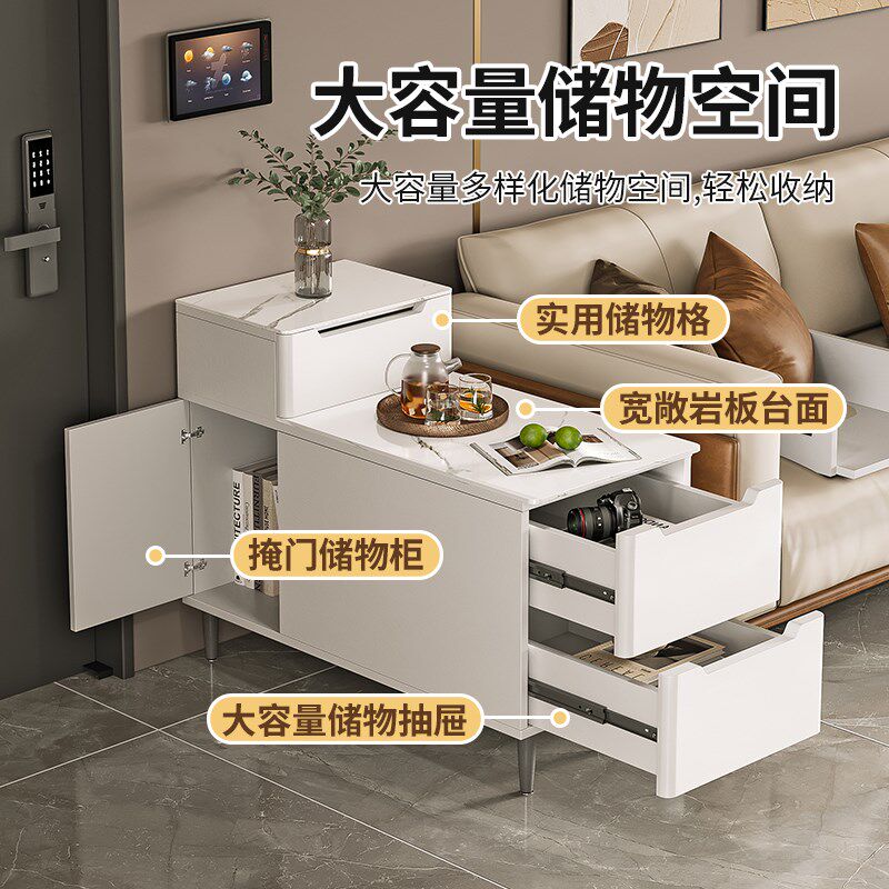 实木沙发边柜客厅2025新款测边几沙发桌侧柜置物架岩板边桌小桌子