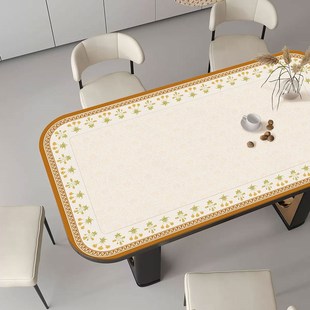 大圆角餐桌桌垫防水防油防烫免洗防滑皮革桌布客厅茶几桌面保护垫