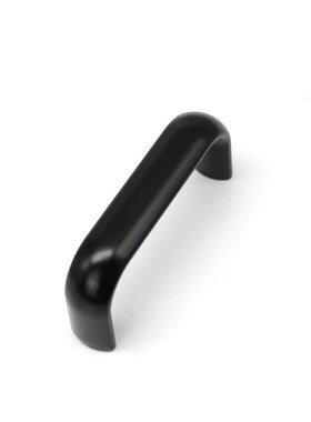 U型拉手把手工业柜拉手LS516铝合金把手提手黑色配电柜明装式拉手