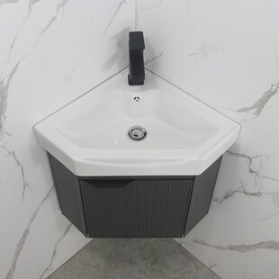 太空铝三角浴室柜转角洗手盆直角洗脸盆小户型迷你洗漱台盆柜组合