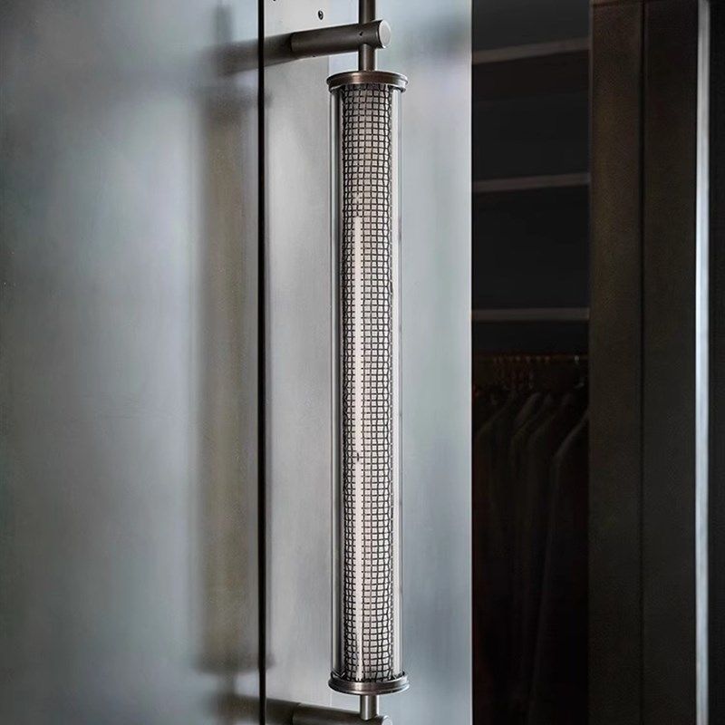 设计师哑黑玻璃侘寂风壁灯酒店售楼处过道走廊客厅背景墙圆管壁灯,家装灯饰光源,壁灯,淘宝优惠券,粉丝福利购,淘宝优惠卷