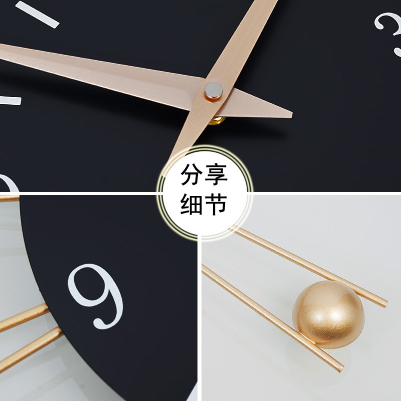 钟表挂钟b客厅格栅装饰创意时钟钟表挂墙2024新款现代简约大气挂