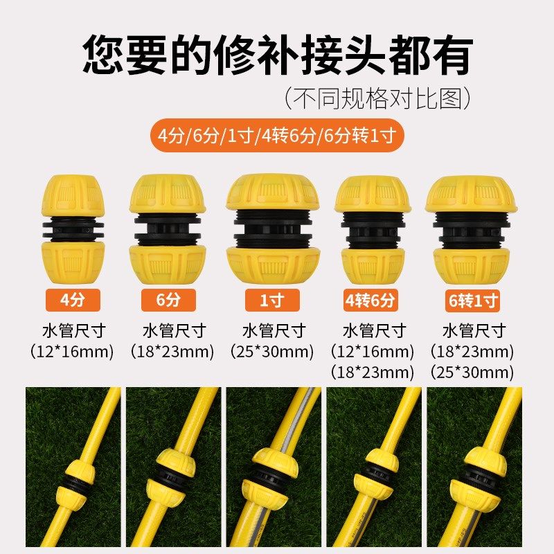 1寸6分4分水管软管快速接头对接器皮管两通转接变W径活接配件大全