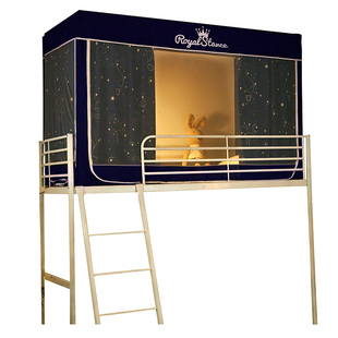 学生宿舍蚊帐遮光床帘一体式含支架寝室单人上铺下铺通用拉链款女