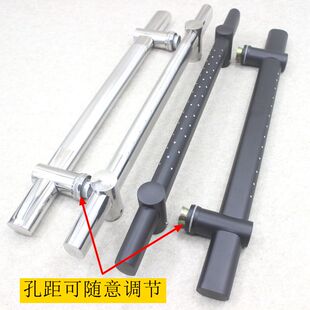 玻璃门拉手加厚不锈钢把手地弹门木门可调节孔距活动推拉门大拉手