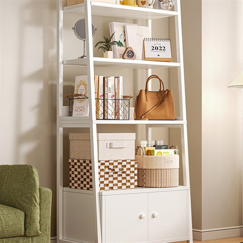 客厅置物架落地靠墙多层收纳架卧室房间书架铁艺S展示梯形储物柜