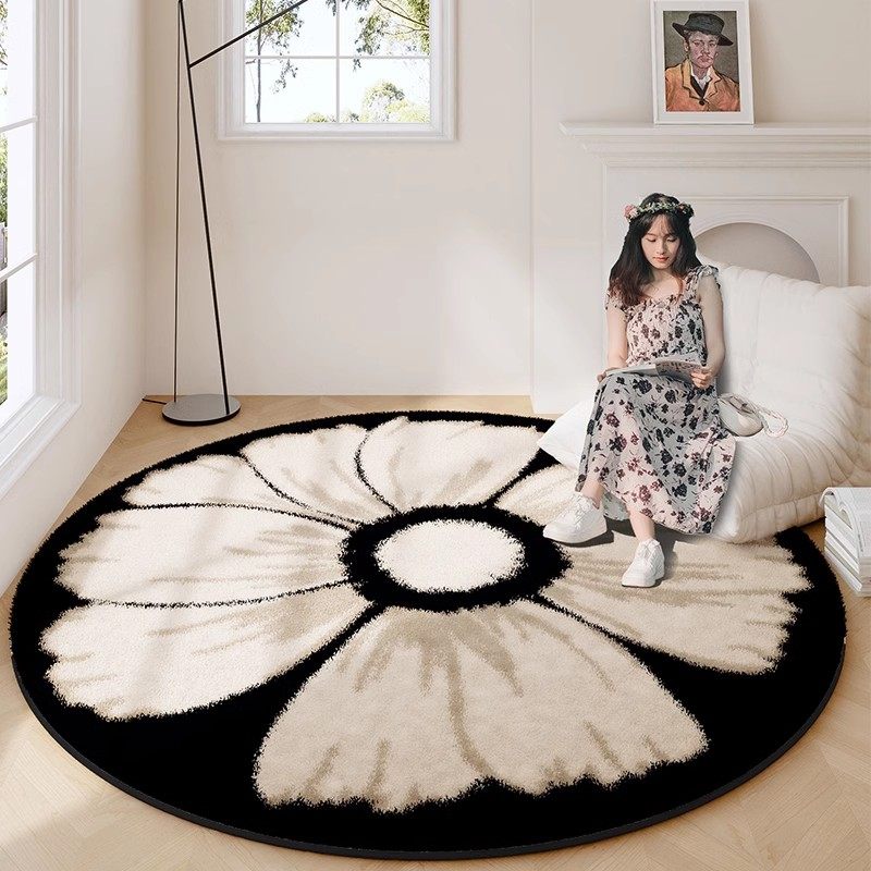 复古圆形地毯客厅沙发茶几卧室床边梳妆台椅子地垫仿羊绒高级感,居家布艺,地毯,淘宝优惠券,粉丝福利购,淘宝优惠卷