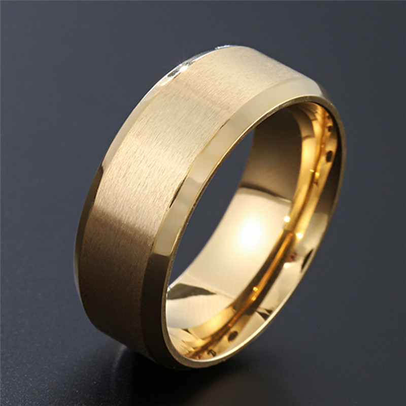 Modyle 2022 New Fashion Punk Vintage 8mm Classic Ring Male G