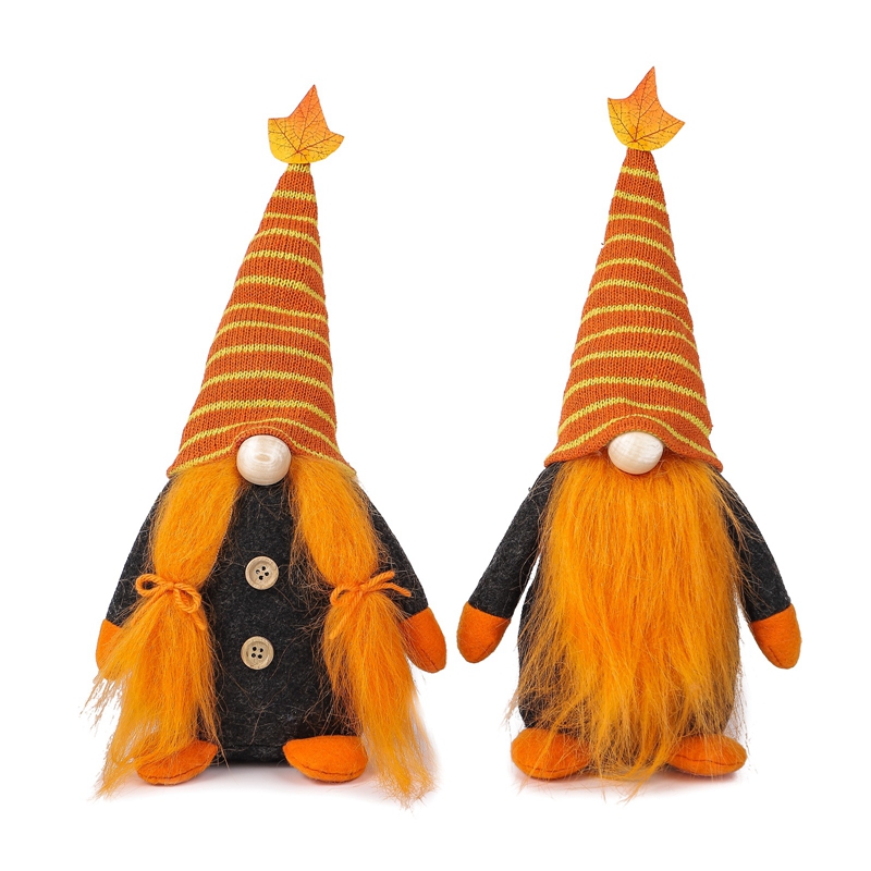 Harvest Festival Autumn Pumpkin Maple Leaf Faceless Dwarf