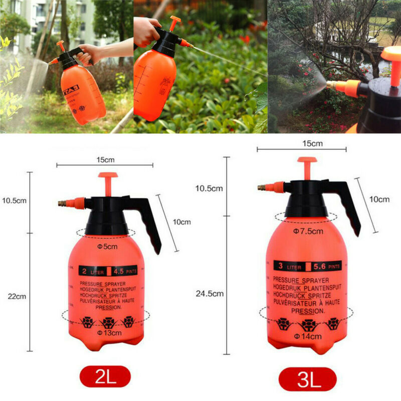 2/3L Pressure Garden Spray Bottle Handheld Sprayer Home Wate