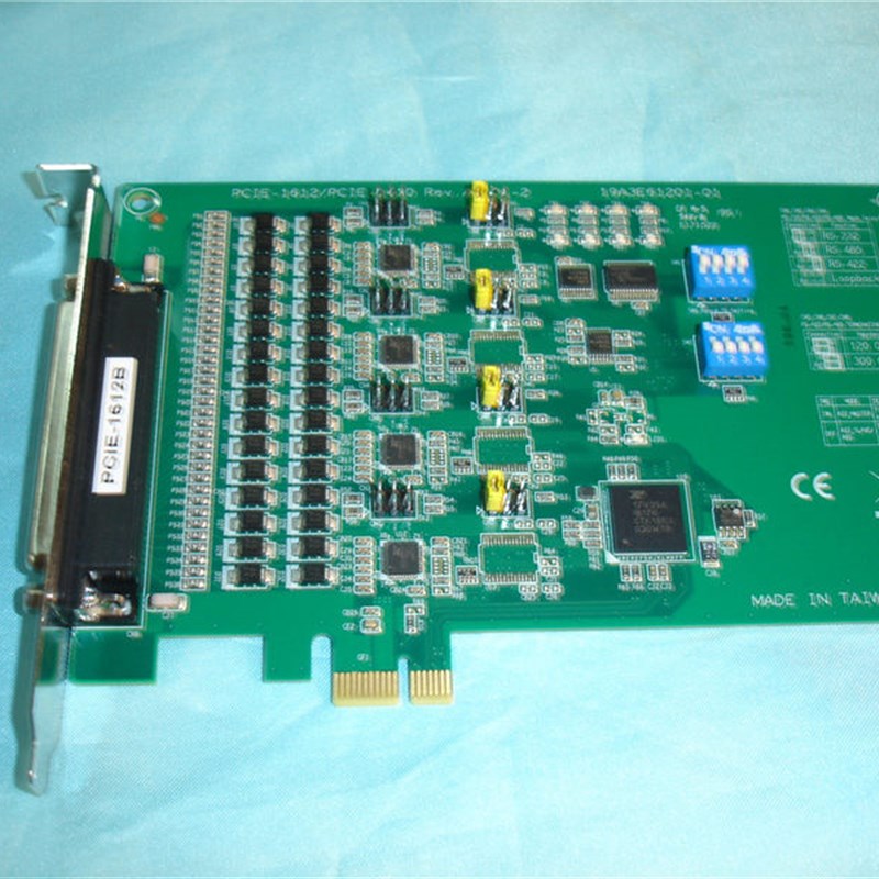 议价95成新研华数据采集卡PCIe-1612B/C 4端口工业测试浪涌保护RS